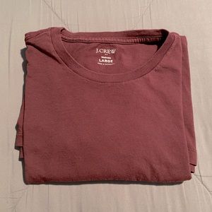 J.Crew Washed Burgundy Long Sleeve Tee